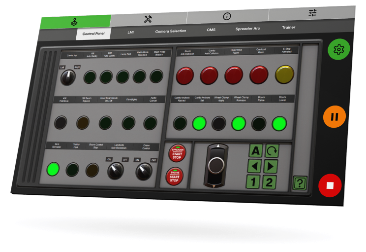 HMI Panel – VR Simulation UI