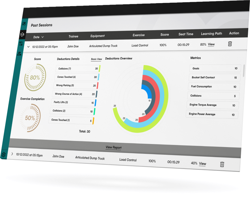 HMI Panel – VR Simulation UI