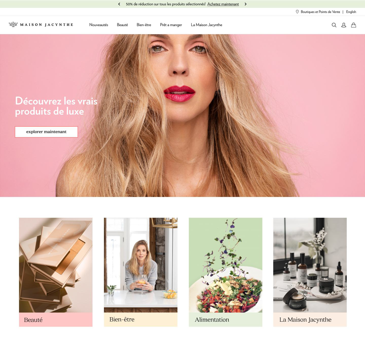 Maison Jacynthe interface design